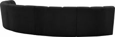 Meridian Furniture - Infinity 167" Boucle Fabric Upholstered 5 Piece Modular Sectional - 643Black-5PC - GreatFurnitureDeal
