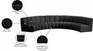 Meridian Furniture - Infinity 167" Boucle Fabric Upholstered 5 Piece Modular Sectional - 643Black-5PC - GreatFurnitureDeal
