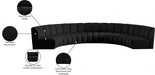 Meridian Furniture - Infinity 176" Boucle Fabric Upholstered 6 Piece Modular Sectional - 643Black-6PC - GreatFurnitureDeal