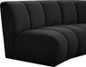 Meridian Furniture - Infinity 217" Boucle Fabric Upholstered 6 Piece Modular Sectional - 643Black-S6PC - GreatFurnitureDeal