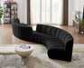 Meridian Furniture - Infinity 217" Boucle Fabric Upholstered 6 Piece Modular Sectional - 643Black-S6PC - GreatFurnitureDeal