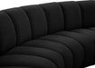 Meridian Furniture - Infinity 217" Boucle Fabric Upholstered 6 Piece Modular Sectional - 643Black-S6PC - GreatFurnitureDeal