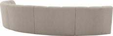 Meridian Furniture - Infinity 167" Boucle Fabric Upholstered 5 Piece Modular Sectional - 6643Taupe-5PC - GreatFurnitureDeal