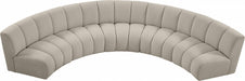 Meridian Furniture - Infinity 167" Boucle Fabric Upholstered 5 Piece Modular Sectional - 6643Taupe-5PC - GreatFurnitureDeal