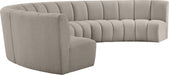 Meridian Furniture - Infinity 176" Boucle Fabric Upholstered 6 Piece Modular Sectional - 643Taupe-6PC - GreatFurnitureDeal