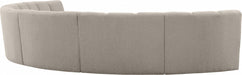 Meridian Furniture - Infinity 176" Boucle Fabric Upholstered 6 Piece Modular Sectional - 643Taupe-6PC - GreatFurnitureDeal