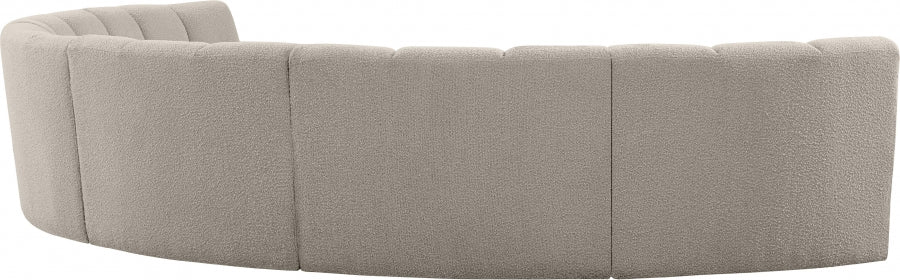 Meridian Furniture - Infinity 176" Boucle Fabric Upholstered 6 Piece Modular Sectional - 643Taupe-6PC - GreatFurnitureDeal