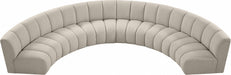 Meridian Furniture - Infinity 176" Boucle Fabric Upholstered 6 Piece Modular Sectional - 643Taupe-6PC - GreatFurnitureDeal