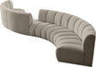 Meridian Furniture - Infinity 217" Boucle Fabric Upholstered 6 Piece Modular Sectional - 643Taupe-S6PC - GreatFurnitureDeal
