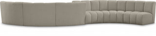 Meridian Furniture - Infinity 217" Boucle Fabric Upholstered 6 Piece Modular Sectional - 643Taupe-S6PC - GreatFurnitureDeal