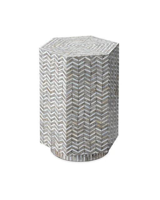 Jamie Young Company - Brando Hexagon Side Table in Grey - 20BRAN-STGR - GreatFurnitureDeal