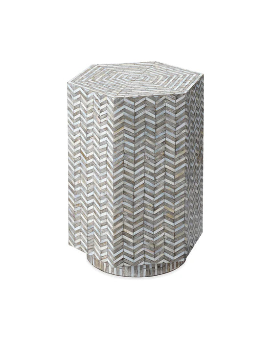 Jamie Young Company - Brando Hexagon Side Table in Grey - 20BRAN-STGR - GreatFurnitureDeal