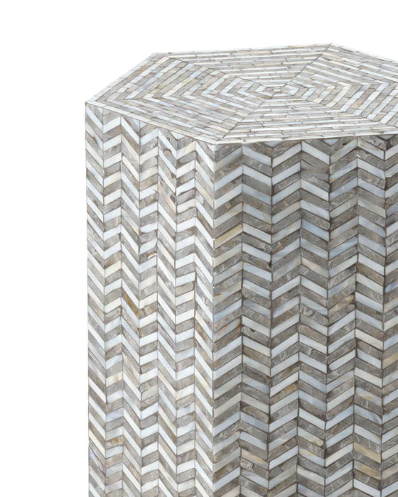Jamie Young Company - Brando Hexagon Side Table in Grey - 20BRAN-STGR - GreatFurnitureDeal