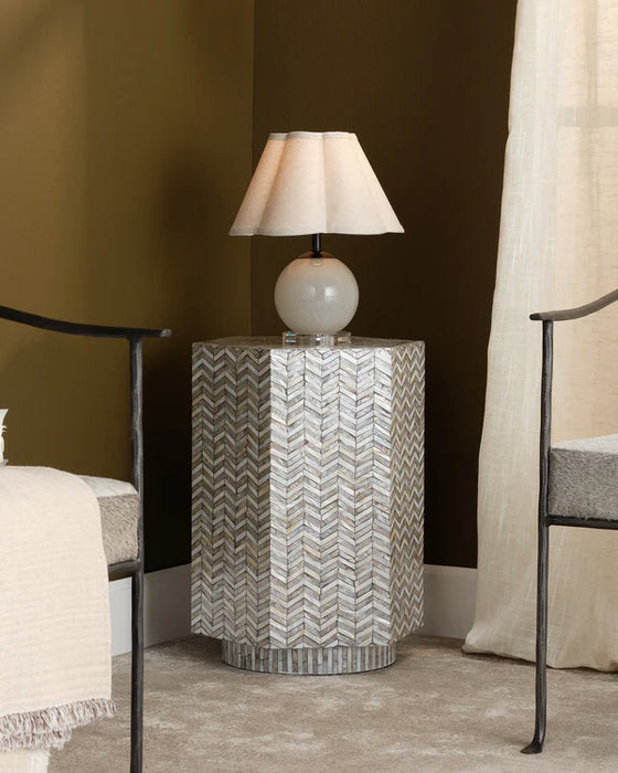 Jamie Young Company - Brando Hexagon Side Table in Grey - 20BRAN-STGR - GreatFurnitureDeal