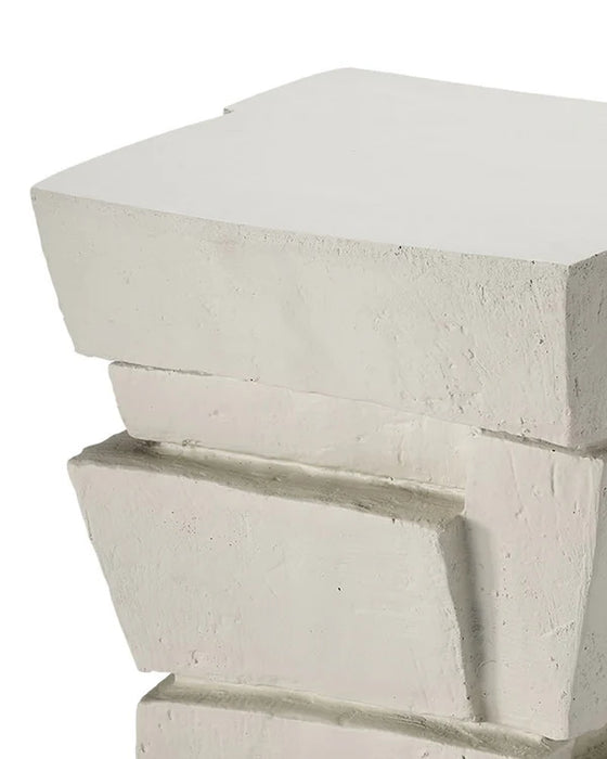 Jamie Young Company - Brick Side Table in Cream White - 20BRIC-STWH - GreatFurnitureDeal