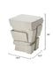 Jamie Young Company - Brick Side Table in Cream White - 20BRIC-STWH - GreatFurnitureDeal