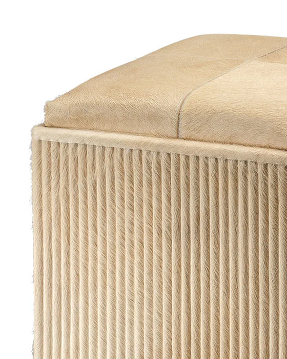 Jamie Young Company - Easton Ottoman in Tan - 20EAST-SMOW - GreatFurnitureDeal