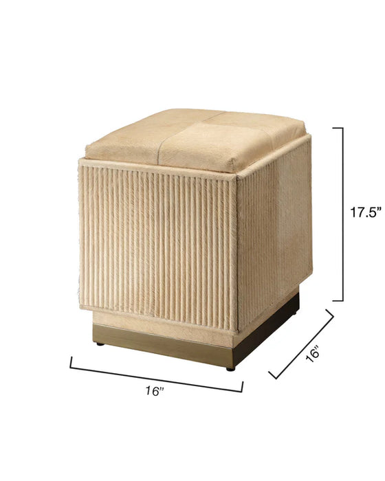 Jamie Young Company - Easton Ottoman in Tan - 20EAST-SMOW - GreatFurnitureDeal