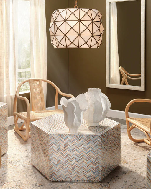 Jamie Young Company - Hepburn Hexagon Coffee Table in Grey - 20HEPB-CTMOP - GreatFurnitureDeal