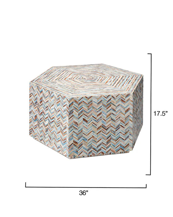 Jamie Young Company - Hepburn Hexagon Coffee Table in Grey - 20HEPB-CTMOP - GreatFurnitureDeal