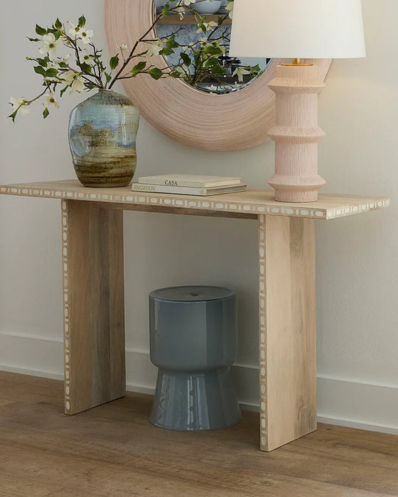 Jamie Young Company - Huntington Garden Stool in Blue - 20HUNT-STBL - GreatFurnitureDeal