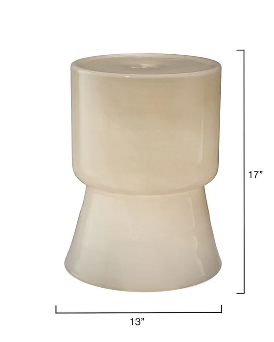 Jamie Young Company - Huntington Garden Stool in Cream - 20HUNT-STCR - GreatFurnitureDeal