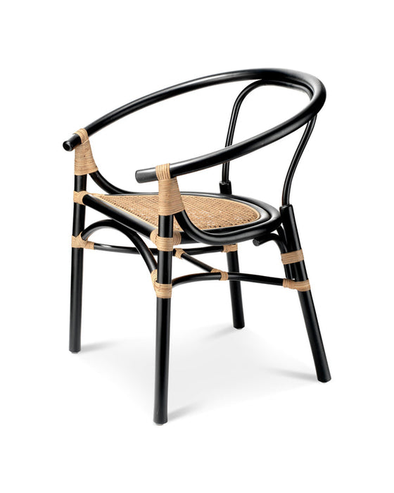 Jamie Young Company - Saltwater Arm Chair in Black - 20SALT-CHBK - GreatFurnitureDeal