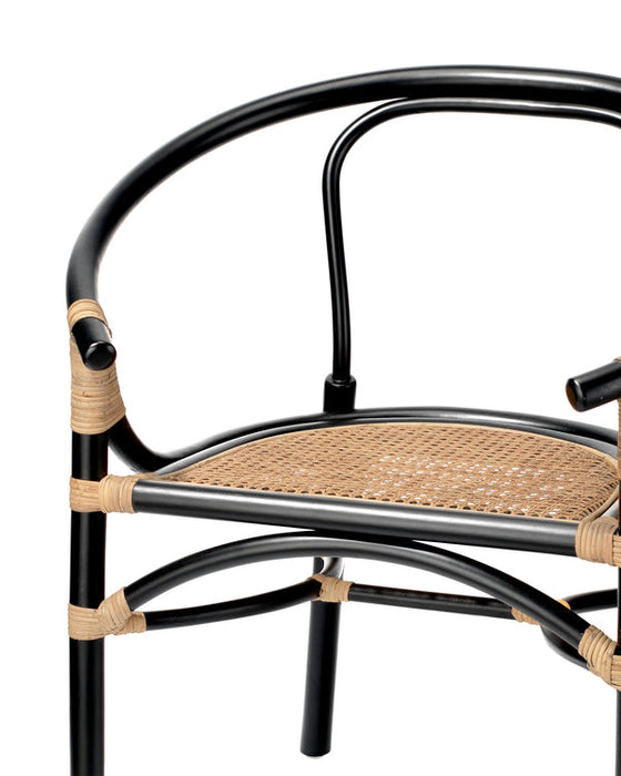 Jamie Young Company - Saltwater Arm Chair in Black - 20SALT-CHBK - GreatFurnitureDeal