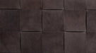 Jamie Young Company - Woven Leather Ottoman Dark Grey - 20WOVE-DGLE - GreatFurnitureDeal