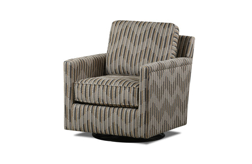 Southern Home Furnishings - Collage Swivel Glider Chair in Multi - 21-02G Collage Coffee Swivel Glider-MTO - GreatFurnitureDeal