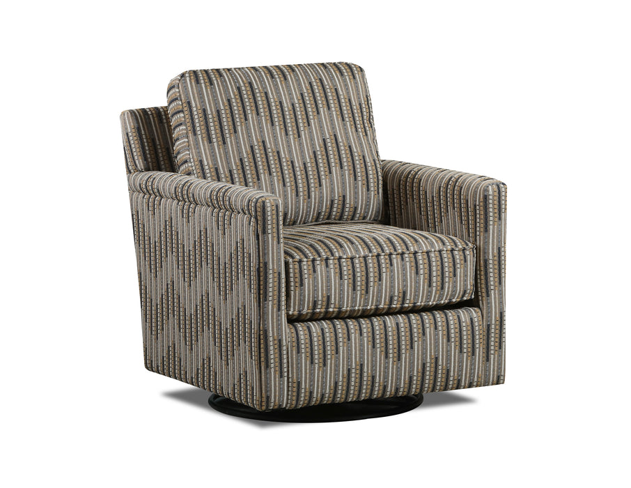 Southern Home Furnishings - Collage Swivel Glider Chair in Multi - 21-02G Collage Coffee Swivel Glider - GreatFurnitureDeal