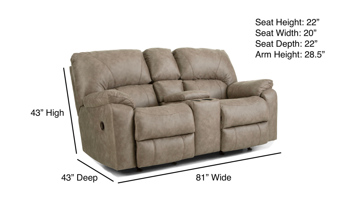 Motion Ease - Janie Manual Rocking Reclining Loveseat in Fog - 210-23-17 - GreatFurnitureDeal