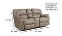 Motion Ease - Janie Manual Rocking Reclining Loveseat in Fog - 210-23-17 - GreatFurnitureDeal