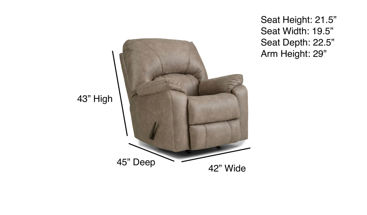 Motion Ease - Janie Rocker Recliner in Fog - 210-91-17 - GreatFurnitureDeal