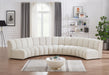 Meridian Furniture - Infinity 167" Boucle Fabric Upholstered 5 Piece Modular Sectional - 643Cream-5PC - GreatFurnitureDeal