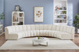 Meridian Furniture - Infinity 176" Boucle Fabric Upholstered 6 Piece Modular Sectional - 643Cream-6PC - GreatFurnitureDeal