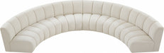 Meridian Furniture - Infinity 176" Boucle Fabric Upholstered 6 Piece Modular Sectional - 643Cream-6PC - GreatFurnitureDeal
