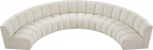 Meridian Furniture - Infinity 176" Boucle Fabric Upholstered 6 Piece Modular Sectional - 643Cream-6PC - GreatFurnitureDeal