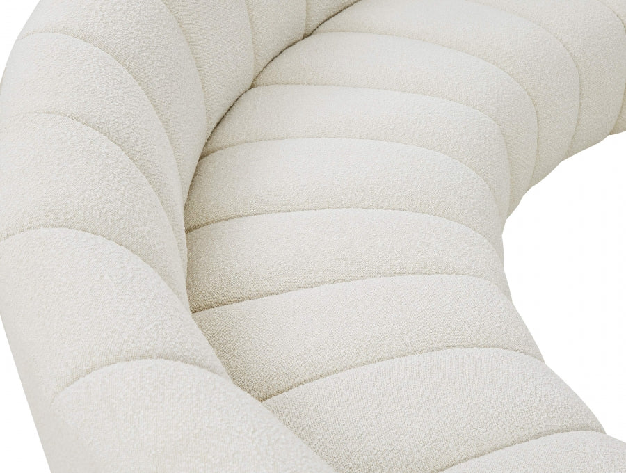 Meridian Furniture - Infinity 176" Boucle Fabric Upholstered 6 Piece Modular Sectional - 643Cream-6PC - GreatFurnitureDeal
