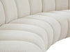 Meridian Furniture - Infinity 176" Boucle Fabric Upholstered 6 Piece Modular Sectional - 643Cream-6PC - GreatFurnitureDeal