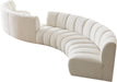 Meridian Furniture - Infinity 217" Boucle Fabric Upholstered 6 Piece Modular Sectional - 643Cream-S6PC - GreatFurnitureDeal