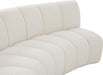 Meridian Furniture - Infinity 217" Boucle Fabric Upholstered 6 Piece Modular Sectional - 643Cream-S6PC - GreatFurnitureDeal