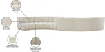 Meridian Furniture - Infinity 217" Boucle Fabric Upholstered 6 Piece Modular Sectional - 643Cream-S6PC - GreatFurnitureDeal