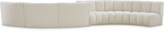 Meridian Furniture - Infinity 217" Boucle Fabric Upholstered 6 Piece Modular Sectional - 643Cream-S6PC - GreatFurnitureDeal