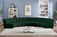 Meridian Furniture - Infinity 176" Boucle Fabric Upholstered 6 Piece Modular Sectional - 643Green-6PC - GreatFurnitureDeal