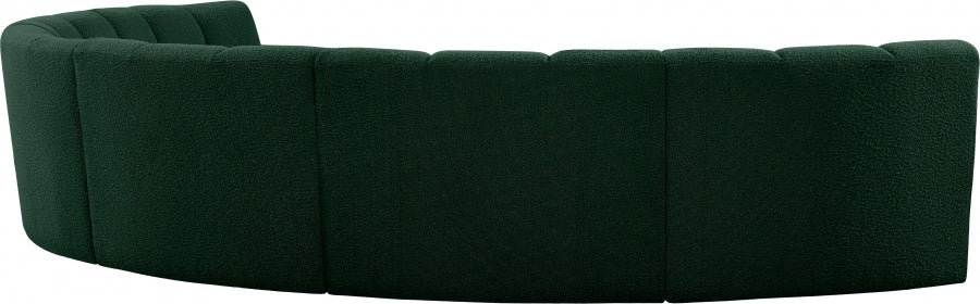 Meridian Furniture - Infinity 176" Boucle Fabric Upholstered 6 Piece Modular Sectional - 643Green-6PC - GreatFurnitureDeal