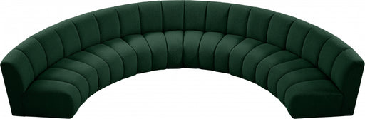 Meridian Furniture - Infinity 176" Boucle Fabric Upholstered 6 Piece Modular Sectional - 643Green-6PC - GreatFurnitureDeal