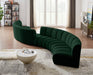 Meridian Furniture - Infinity 217" Boucle Fabric Upholstered 6 Piece Modular Sectional - 643Green-S6PC - GreatFurnitureDeal