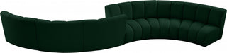 Meridian Furniture - Infinity 217" Boucle Fabric Upholstered 6 Piece Modular Sectional - 643Green-S6PC - GreatFurnitureDeal