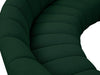 Meridian Furniture - Infinity 217" Boucle Fabric Upholstered 6 Piece Modular Sectional - 643Green-S6PC - GreatFurnitureDeal